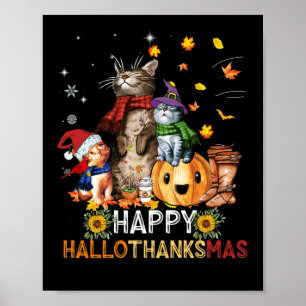 Poster Bon thanksgiving Chat Hallothanksmas Hallothanksma