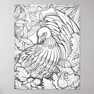 Poster Bon thanksgiving Couleur adulte