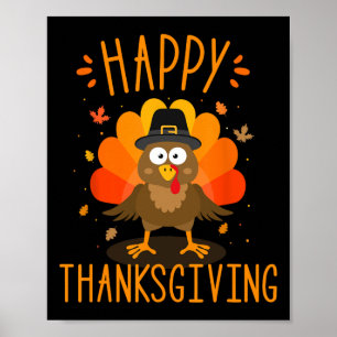 Poster Bon thanksgiving Pour Dîner En Famille De La Fête
