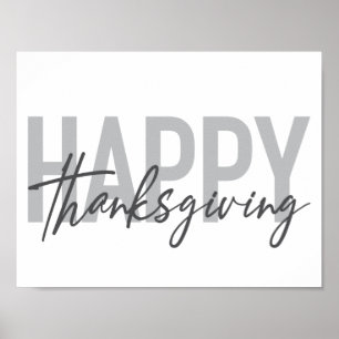 Poster Bon thanksgiving simple, urbain, tendance, moderne