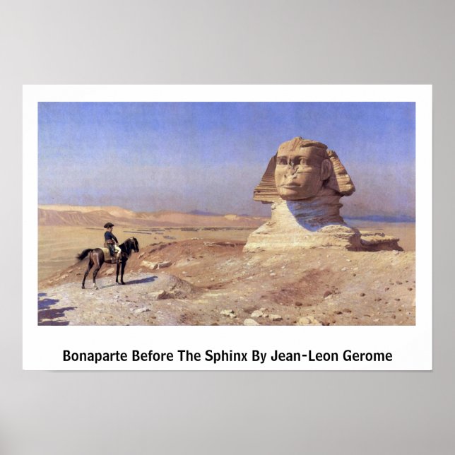 Poster Bonaparte Avant Le Sphinx Par Jean-Leon Gerome (Devant)