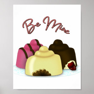 Poster Bonbons de la Saint-Valentin "Soyez à moi"