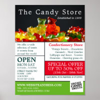 Bonbons Ours Gummy, Fournitures de confiserie Adve