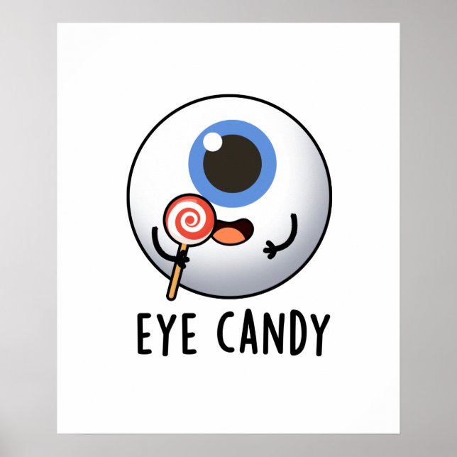 Poster Bonbons pour yeux amusant jeu d'yeux (Devant)