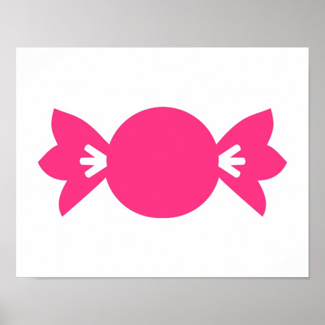 Poster Bonbons roses (Devant)