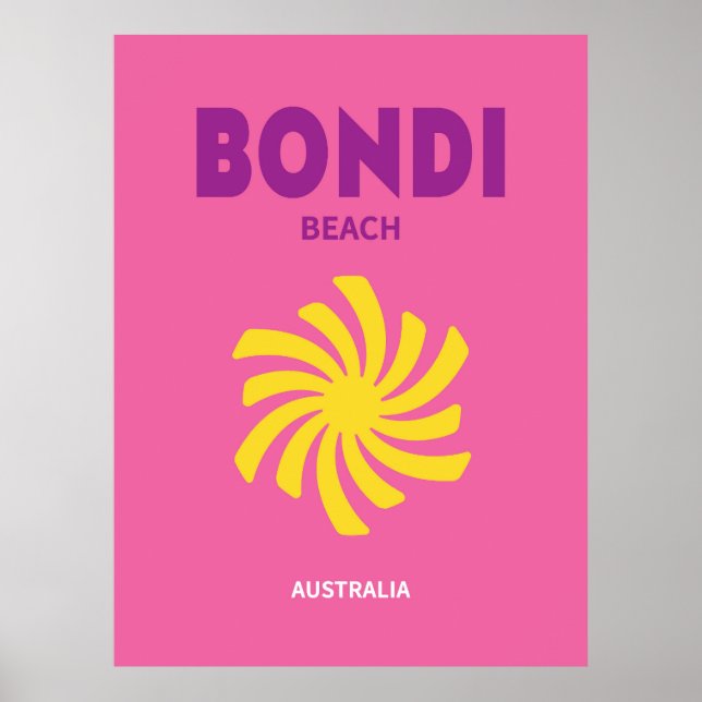 Poster Bondi Beach Australie (Devant)