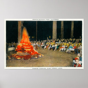 Poster Bonfire du soir au Giant Forest Lodge