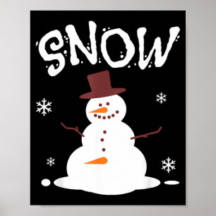 Poster Bonhomme de neige drôle et couple correspondant so