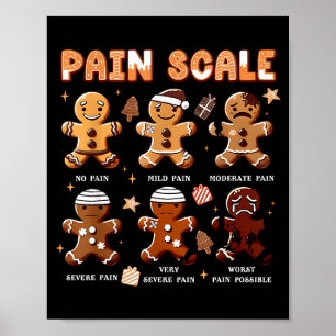 Poster Bonhomme de neige échelle de douleur infirmière No