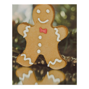 Poster Bonhomme en pain d'épice de Noël