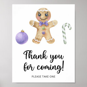 Poster Bonhomme en pain d'épices \ Merci d'être venu