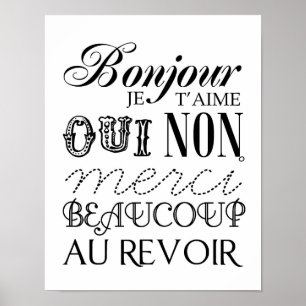 Poster Bonjour