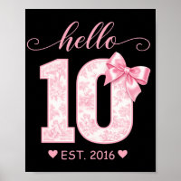 Bonjour 10 Anniversaire | Rose Bonjour 10 Année pe