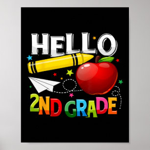 Poster Bonjour 2e classe équipe de professeur de deuxième