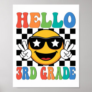 Poster Bonjour 3e année Enseignant de troisième année Gar