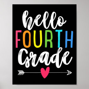 Poster Bonjour 4e 4e année Byto School Fun Kids Gif
