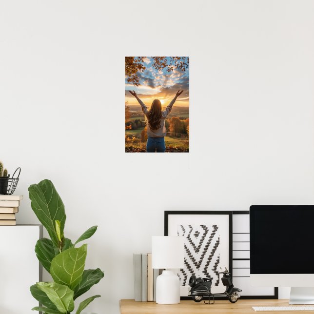 Poster Bonjour automne (Bureau à domicile)