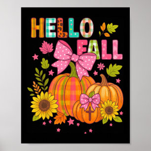 Poster Bonjour Automne Action de grâce Coquette Boho Flor