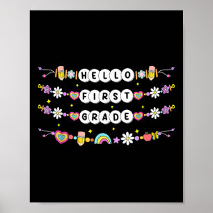 Poster Bonjour Bracelets d'amitié de première année Retou
