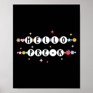 Poster Bonjour Bracelets d'amitié Pré-maternelle Ck À l'é