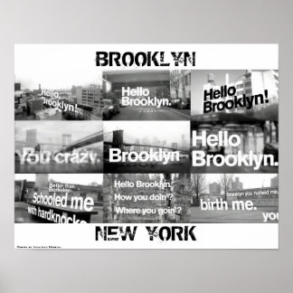 Poster Bonjour Brooklyn
