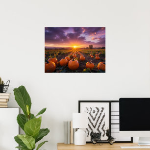 Poster Bonjour champ d'automne
