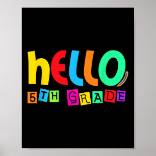 Poster Bonjour cinquième 5e année retour à l'école pour l