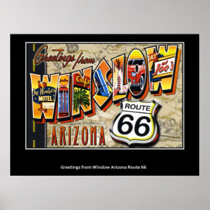 Poster Bonjour de Winslow Arizona Route 66