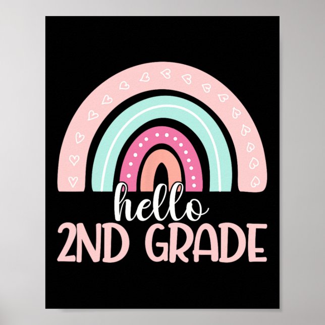 Poster Bonjour Deuxième Année Retour à l'école 2e année T (Devant)