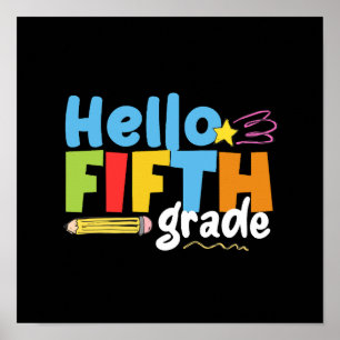 Poster Bonjour équipe de 5e année Vibes de 5e année Premi