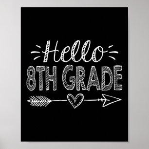 Poster Bonjour Équipe de 8e année Huitième rentrée scolai