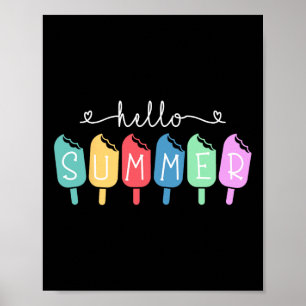 Poster Bonjour Été Bonne Dernière journée Enseignant Étud
