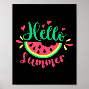 Poster Bonjour Été Watermelon été vacances été