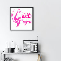 Bonjour Jolie Dame Visage Dessin Typographie Petit