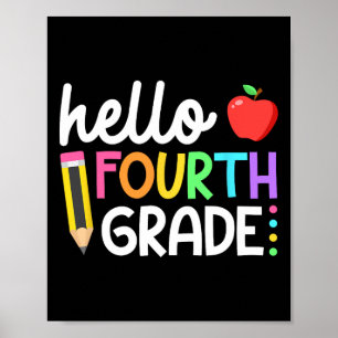 Poster Bonjour l'équipe de quatrième année 4e année Byck