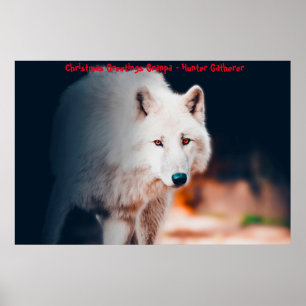 Poster Bonjour Noël Grand-père Hunter Gatherer