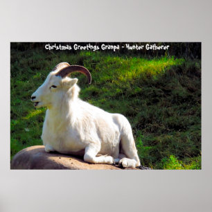 Poster Bonjour Noël Grand-père Hunter Gatherer
