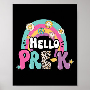 Poster Bonjour Pré-K Retour À L'École Enseignants Enfants