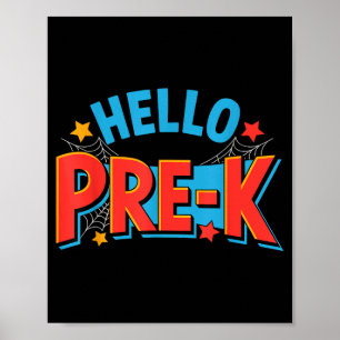 Poster Bonjour pré-maternelle maternelle équipe araignée