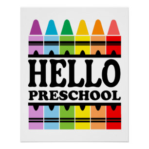 Poster Bonjour préscolaire Retour à l'école