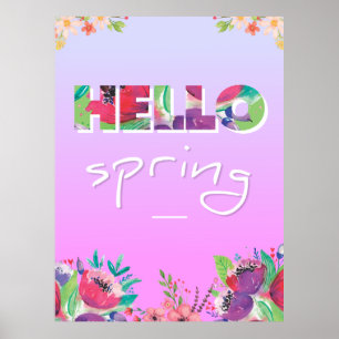Poster Bonjour Printemps