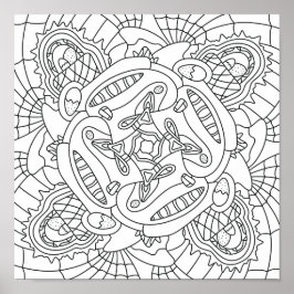 Poster Bonjour Printemps : Bonne page de coloriage de Pâq