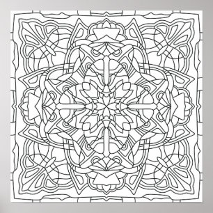 Poster Bonjour Printemps : Mandala Géométrique