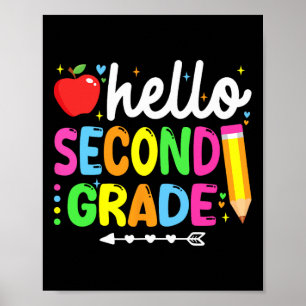 Poster Bonjour professeur de deuxième année 2e année de r