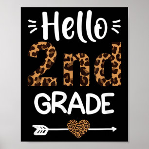 Poster Bonjour professeur de léopard de 2e année Élèves d