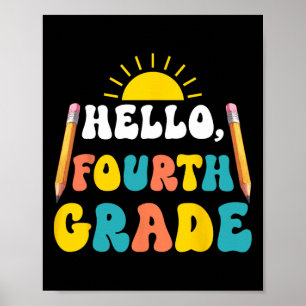 Poster Bonjour professeur de quatrième année Élèves de 4e
