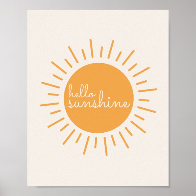 Poster bonjour Sunshine boho nursery (Devant)