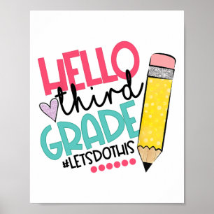 Poster Bonjour troisième année #Allons-y Faisons cela Joy