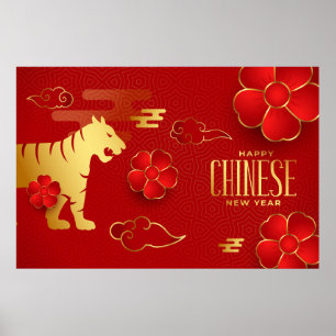 Poster Bonne année chinoise (Tigre)