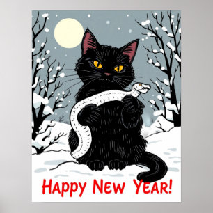 Poster Bonne année du serpent
